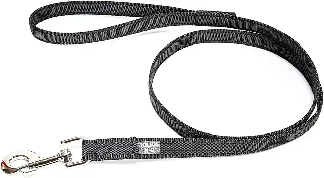 Correa IDC Color & Gray con asa y anillo en D, 20 mm x 2 m, Negro-Gris - Correa para Mascotas