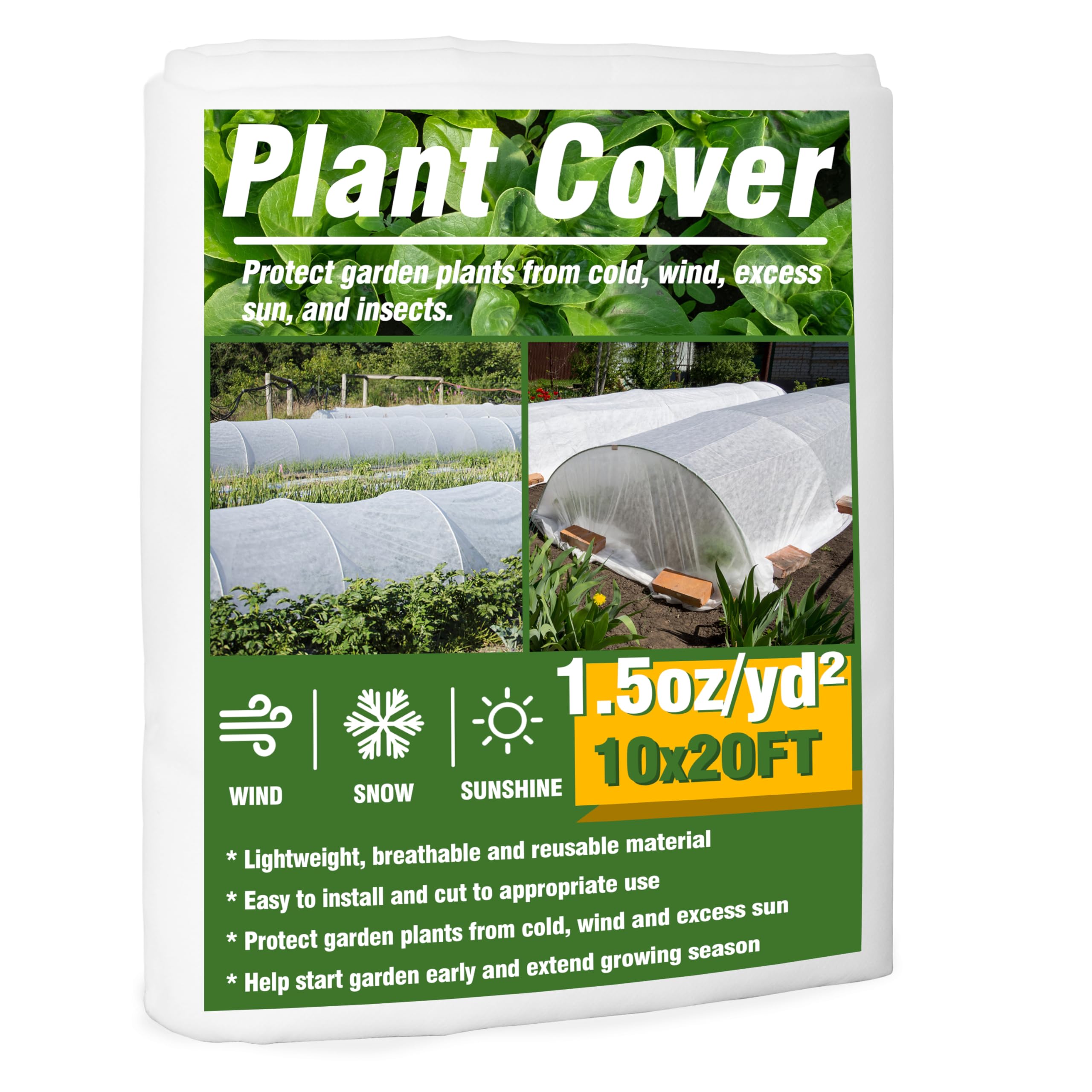 Gardzen 1.5 oz Plant Covers Freeze Protection