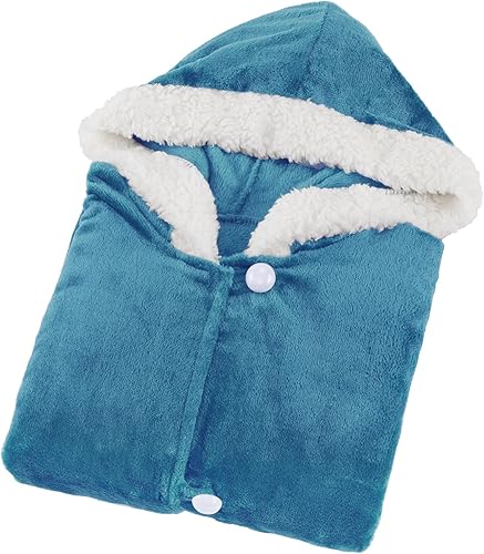 Miniatura 6 de Capa Comfort Spaces con capucha, de felpa, color blanco