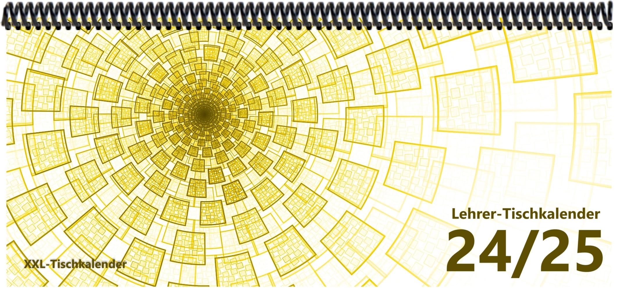 Lehrer - Tischkalender 2024/25: XXL-Tischkalender, Bunt-Kalender Tunnel gelb 14,5 x 32,5 cm