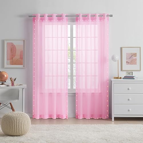 Miniatura 4 de Eclipse Starlight - Cortina transparente con ojales, sin ganchos, con control remoto, cortina de dormitorio, divisor de habitación o patio al aire