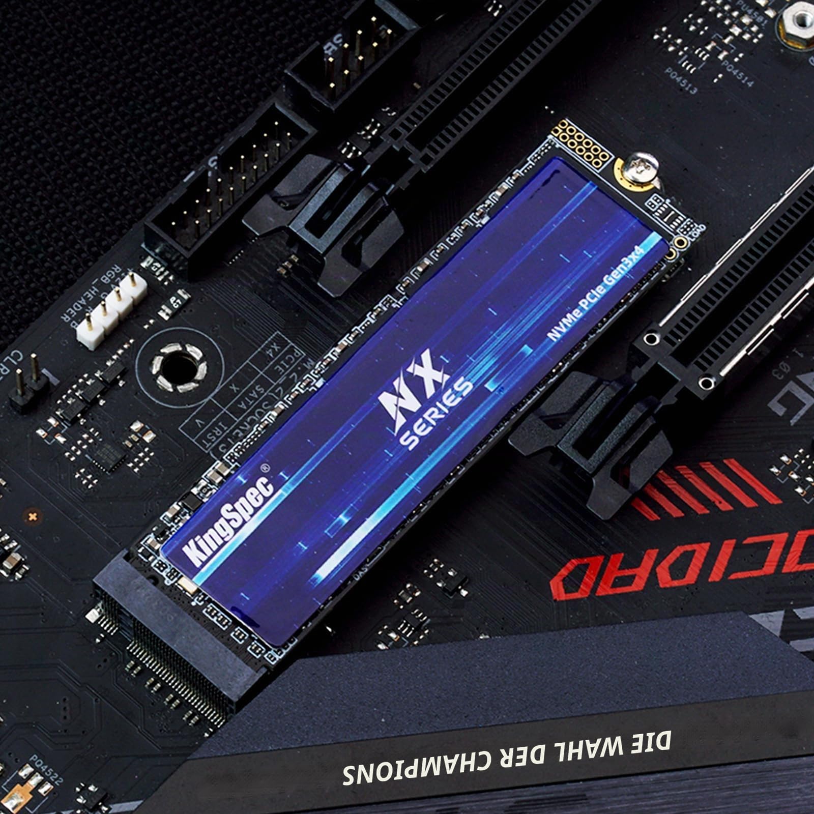 KingSpec NX-2280 512GB SSD NVMe M.2 PCIe 3.0 Gen 3x4 Gaming Solid State Drive, Up to 3500MB/s Read, 3D NAND Flash Internal SSD for Desktop/Laptop