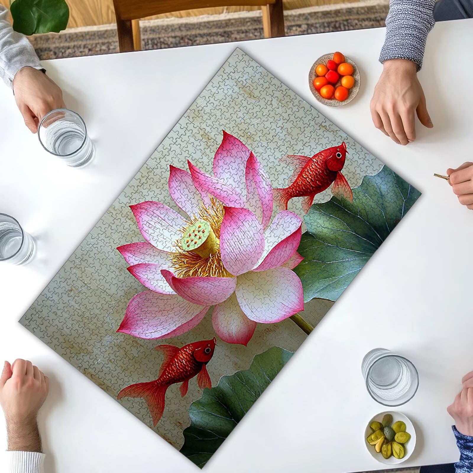 Puzzle dla dorosłych 2000, puzzle lotosu dla dorosłych, 2000 sztuk, drewniane puzzle z wykwintnym pudełkiem, niemożliwe puzzle do dekoracji wnętrz, prezenty dla kobiet/mężczyzn, -3815