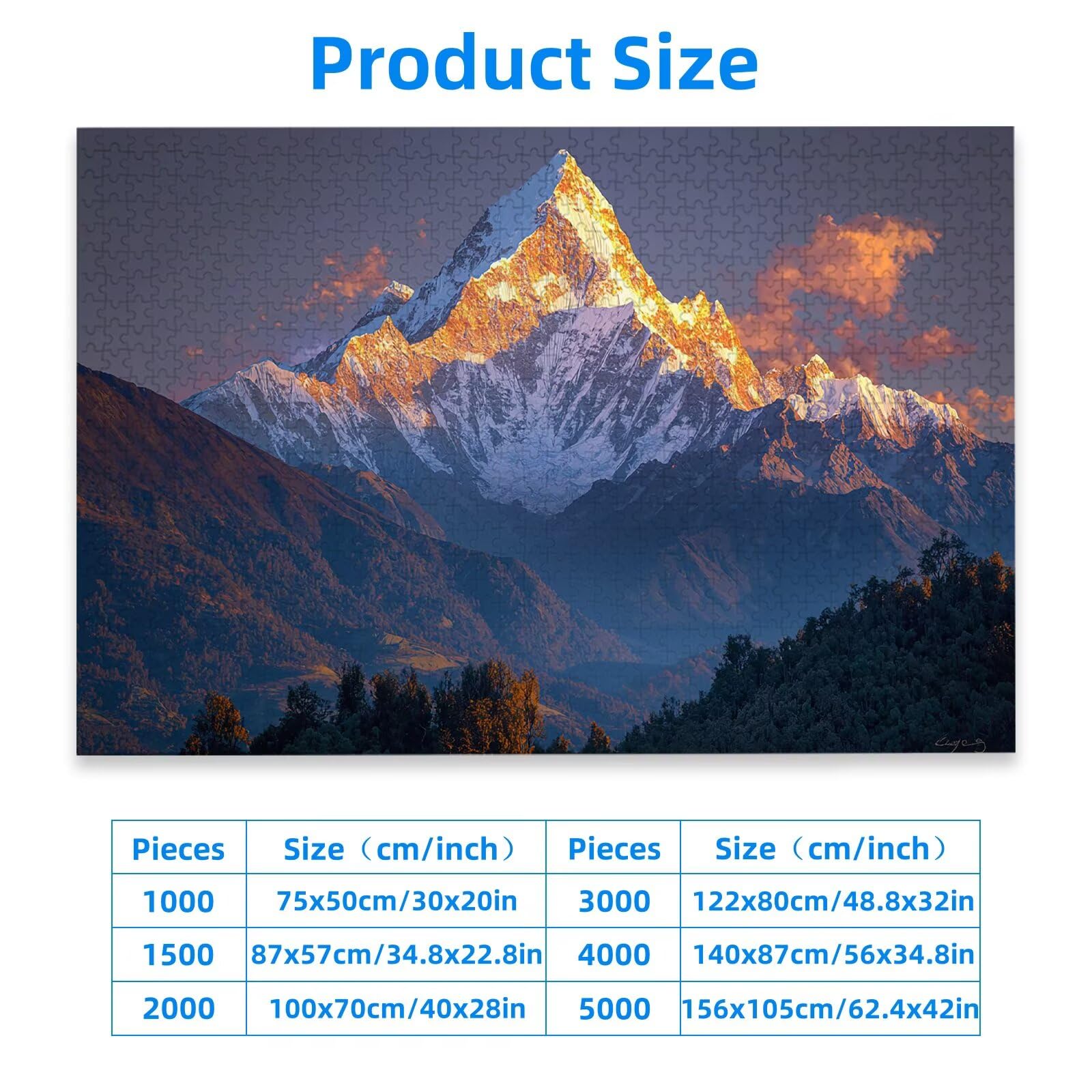 Puzzle de 2000 Piezas para Adultos, Paisaje Puzzle 2000 Piezas, Montaña Rompecabezas Adultos con Caja, Medidas: 100x70 cm, Rompecabezas Madera para Toda la Familia, Decoration, Regalo Mujer, -1143