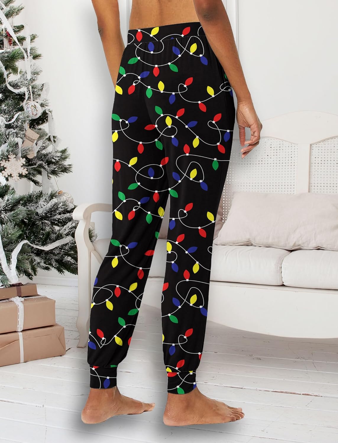 Women's Christmas Pajama Pants Lounge Soft Sleepwear Pj Bottoms with Pockets S-XXL - Image 3