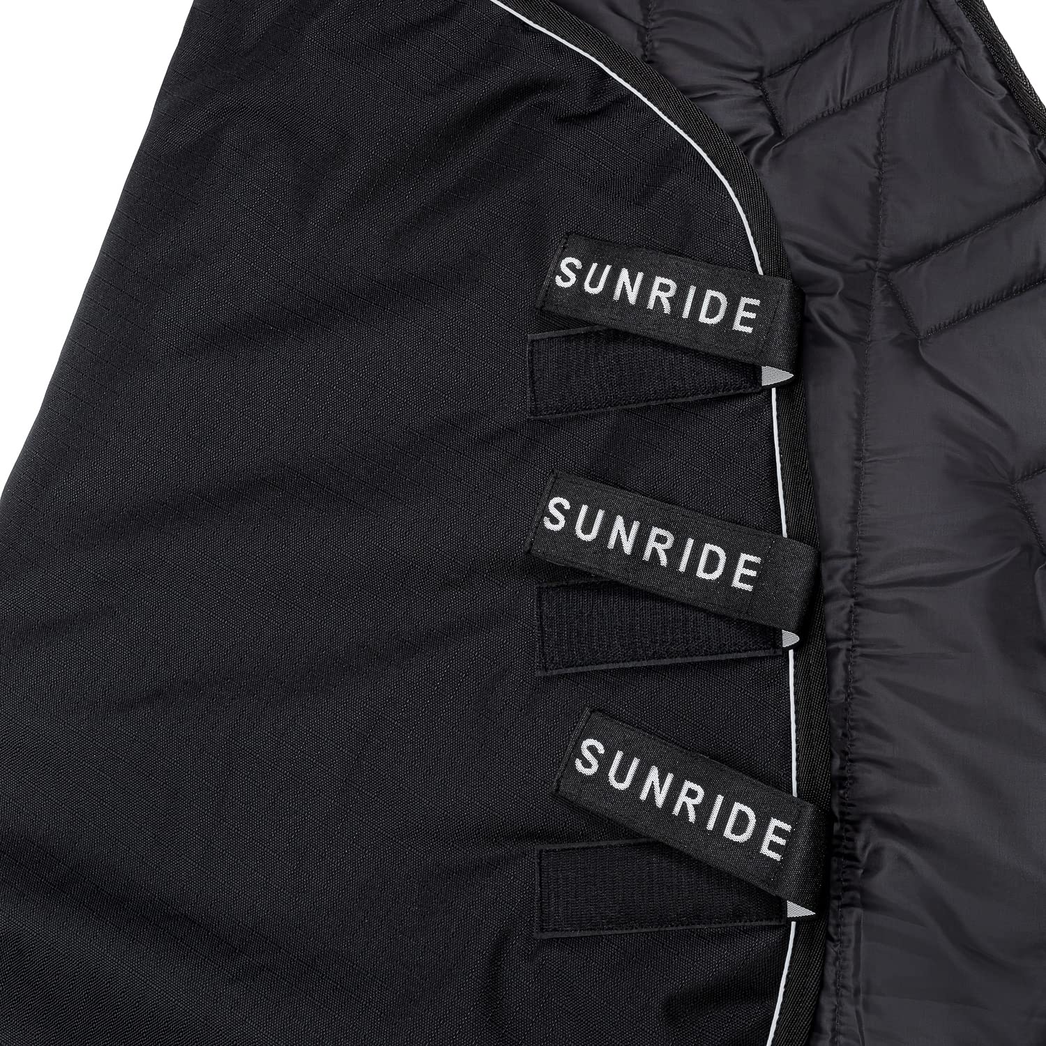 SUNRIDE Parte del collo 50g compatibile con i nostri tappeti invernali e antipioggia - 600D ripstop, impermeabile (XL/165 cm, nero)