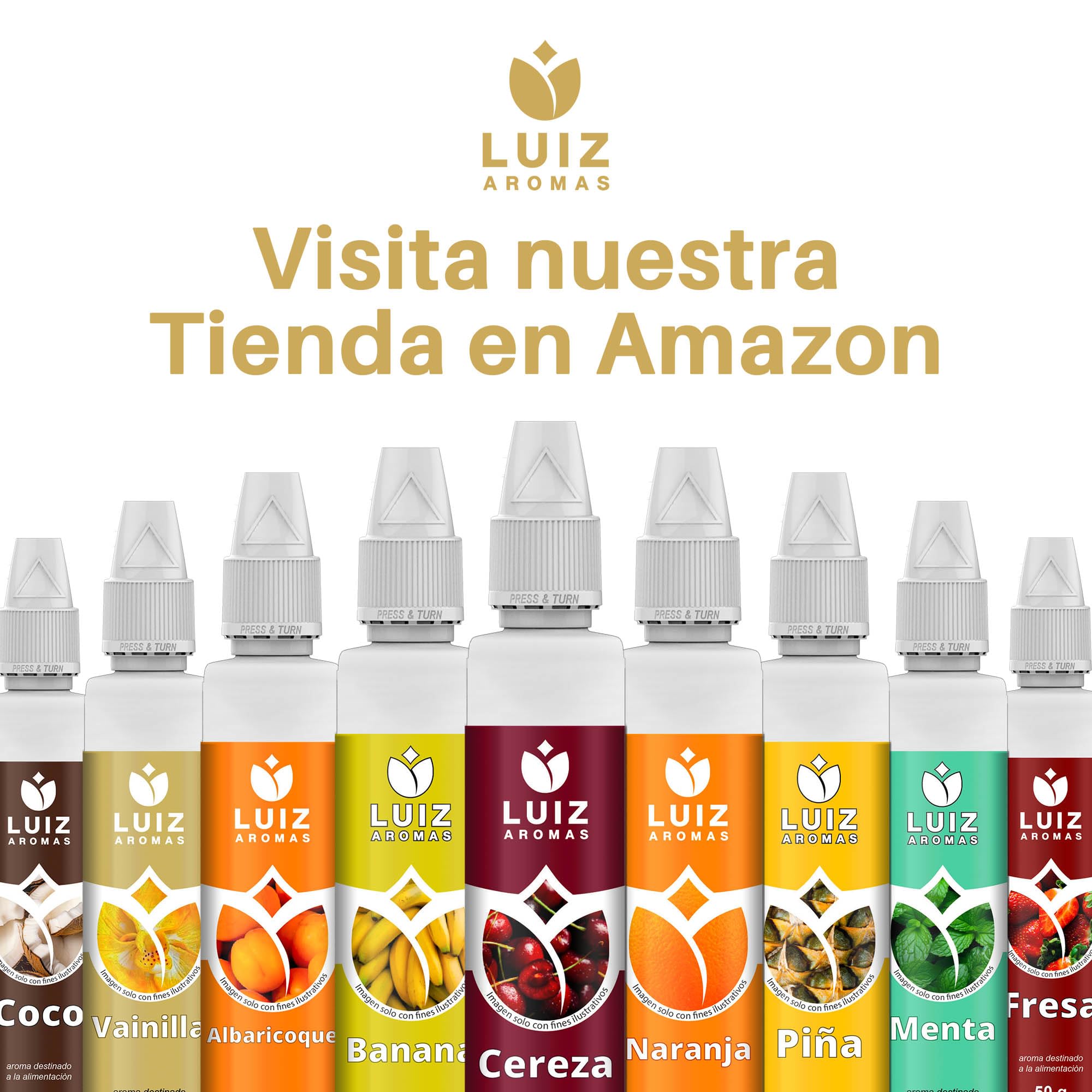LUIZ AROMAS | Aroma Banana - Aroma Alimentario en Gotas para dulces de Hornear, Pasteles, Bizcochos y Tartas | Producto Vegano sin Calorías y sin Azucar | Producto 100% Italiano (30g)