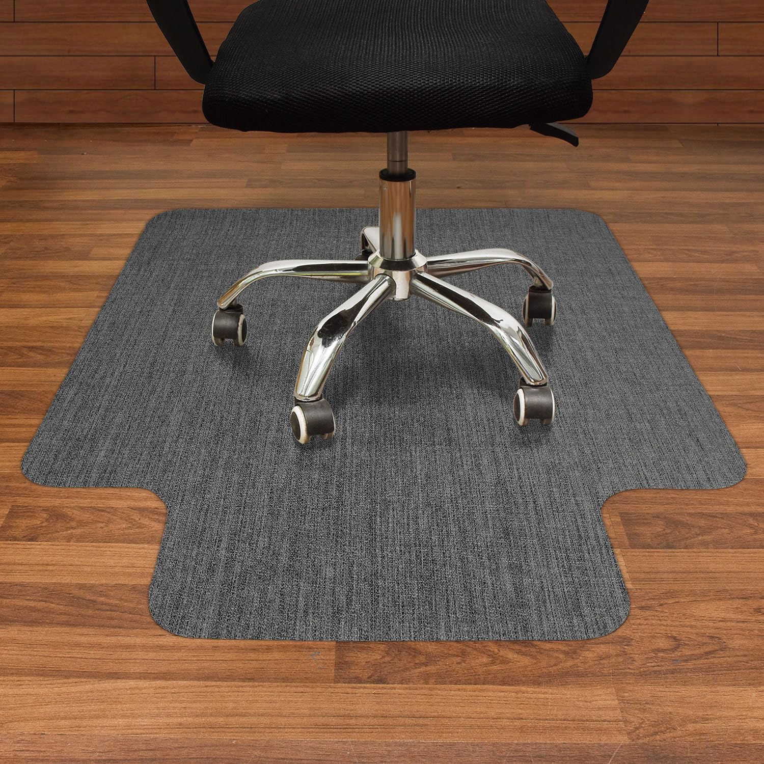 AiBOB Office Chair Mat for Hardwood Floor, 45 X 53 inches, Hard Floor Chair Mats Under Computer Desk, Easy Glide for Rolling Chairs, No Curling