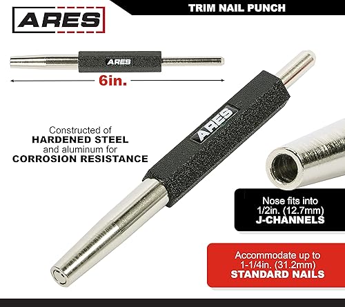 Miniatura 19 de ARES 10021 - Juego de 9 perforadores de acero forjado con calor y forjado con bolsa, ideal para reparación de automóviles, armería, trabajos