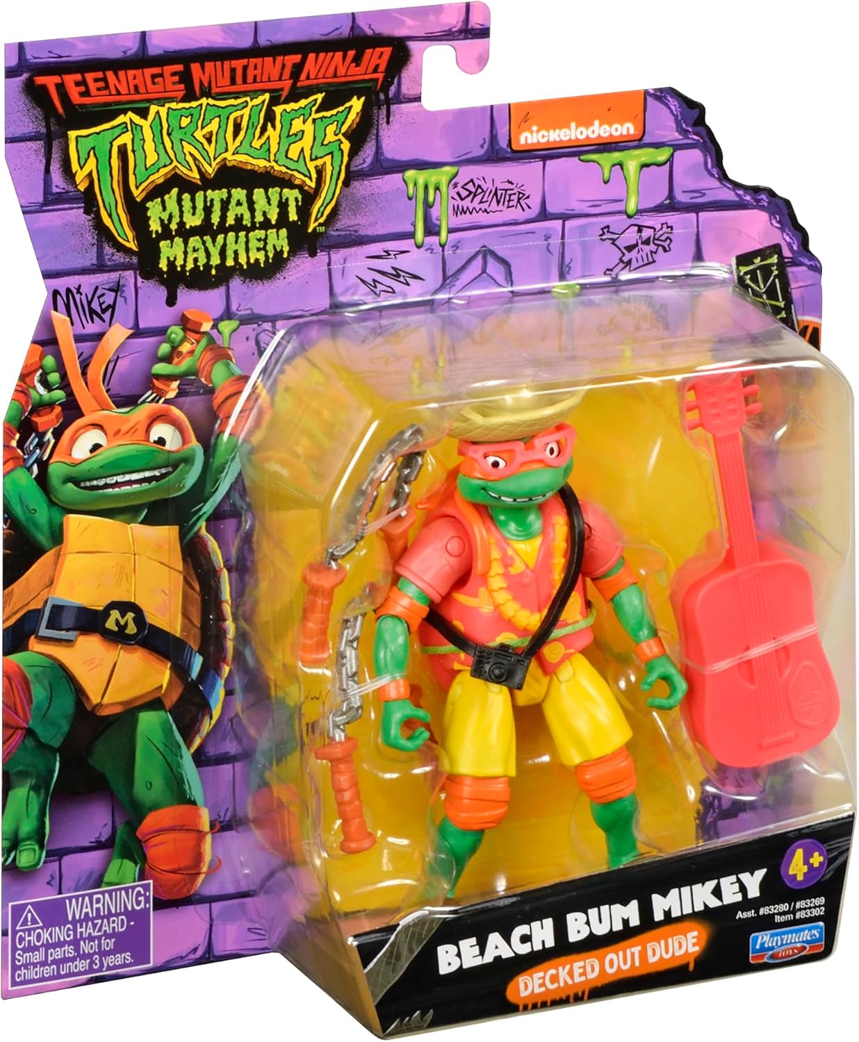 TMNT Mutant Mayhem Basic Figure - Beach Bum Mikey
