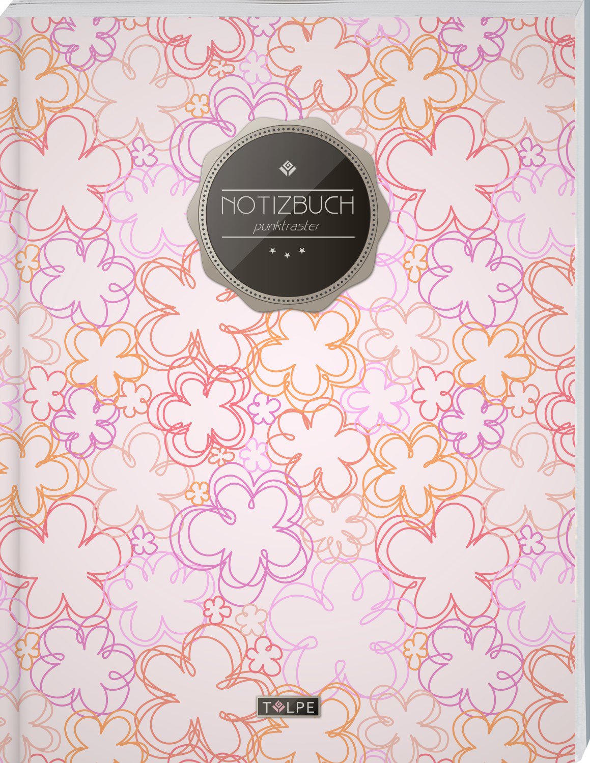 TULPE Punktraster Notizbuch A4 - Bullet Journal Mit Vintage Cover, 140+ Seiten