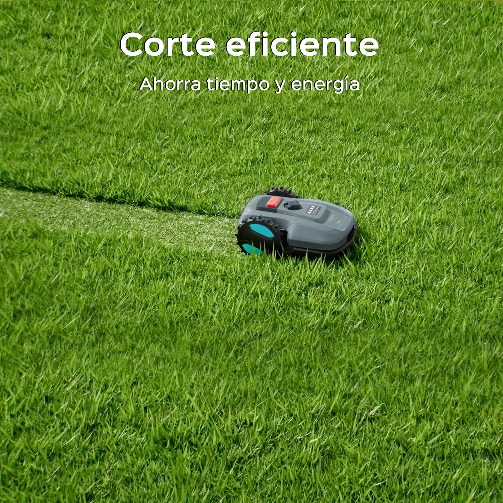 YARDCARE E400 Robot Cortacesped con Control App,hasta 400m²，Altura de Corte de 20 a 60 mm, Sensor de Lluvia, Robot Cortacésped 18 cm de Ancho de Corte,Menos de 60 dB