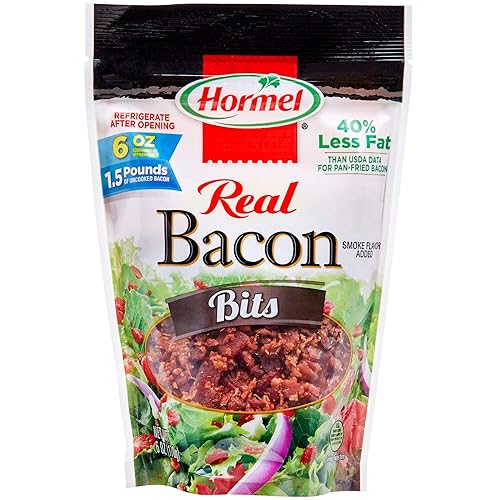 Hormel Bolsa de trocitos de tocino real 6 onzas paquete de 6
