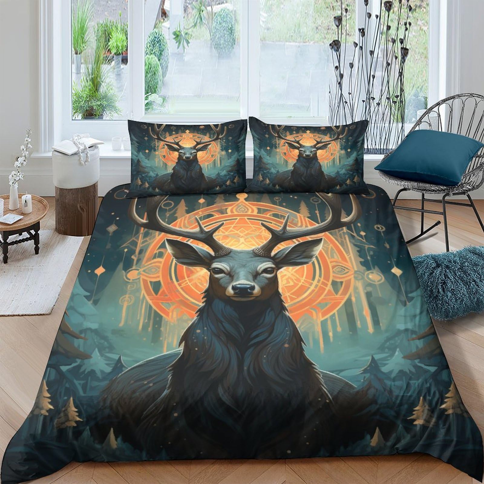 Stampato in 3D Pronipote tibetano Copertina Stampata Microfibra Disegnata Biancheria Da Letto Cura Facile Con 2 Federe,Double（200x200cm）, Per Ragazzi Adulti