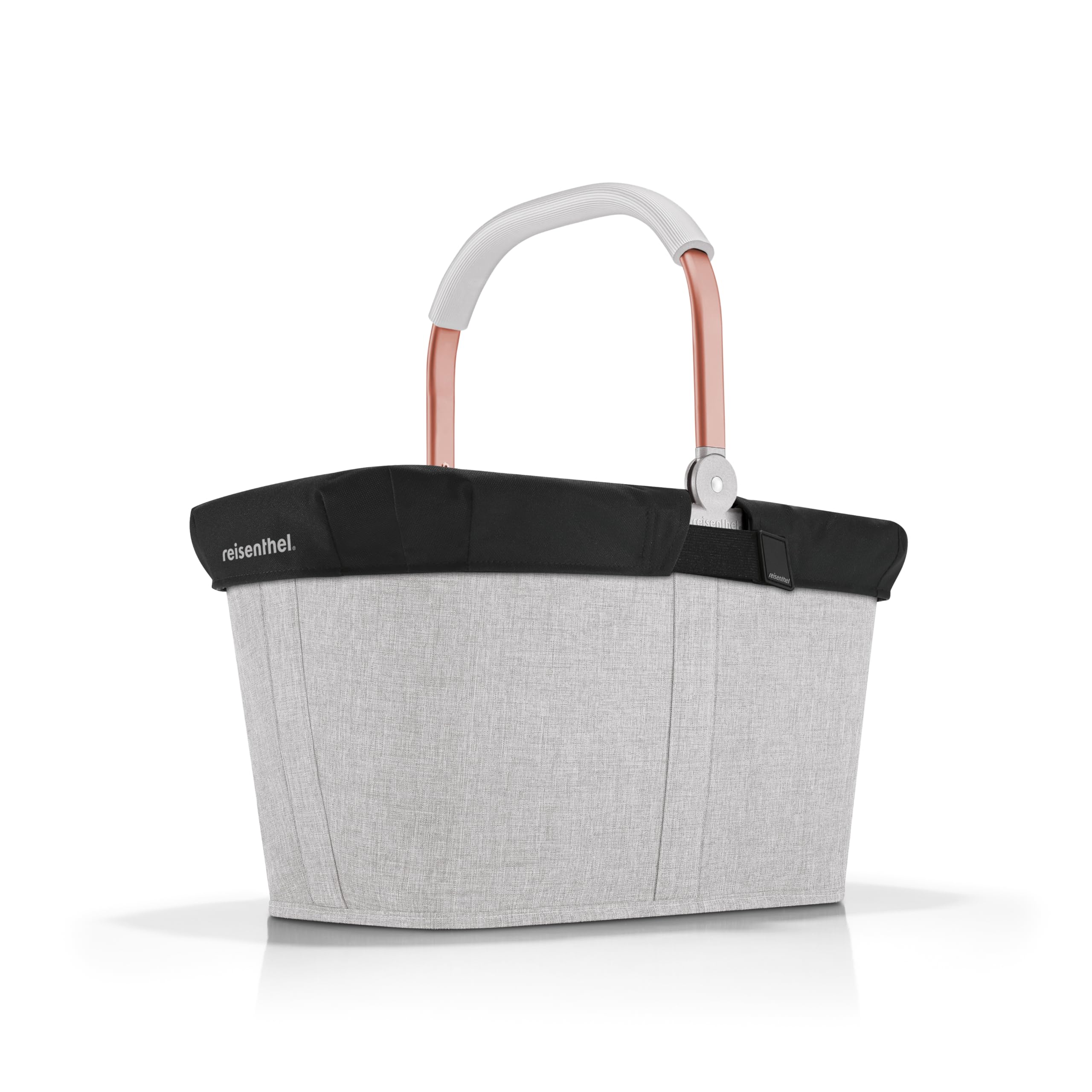 Reisenthel Juego de carrybag de arena con cubierta negra, cesta de la compra estable con práctico bolsillo interior, diseño elegante y resistente al agua