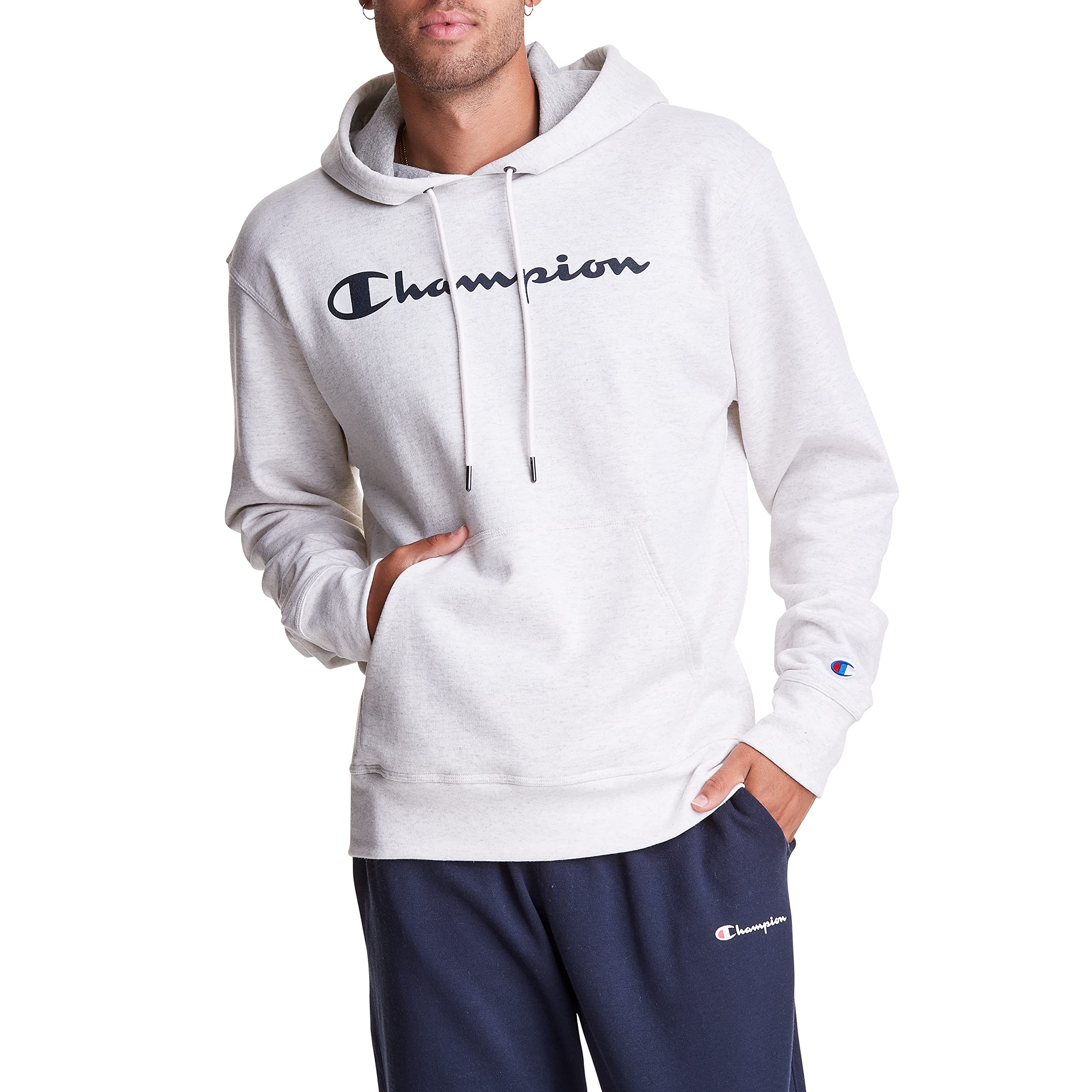 Mens Pullover Graphic Fleece Hoodie, Standard Fit Midweight Fleece Classic Script Logo Available Regular, Big & Tall