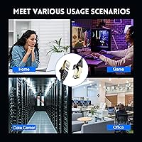 Vista 8 de Cable blindado Cat 7 para conexión de Ethernet (cable de la más alta velocidad), plano, tiene un conector RJ45 a prueba de enganche, para módem