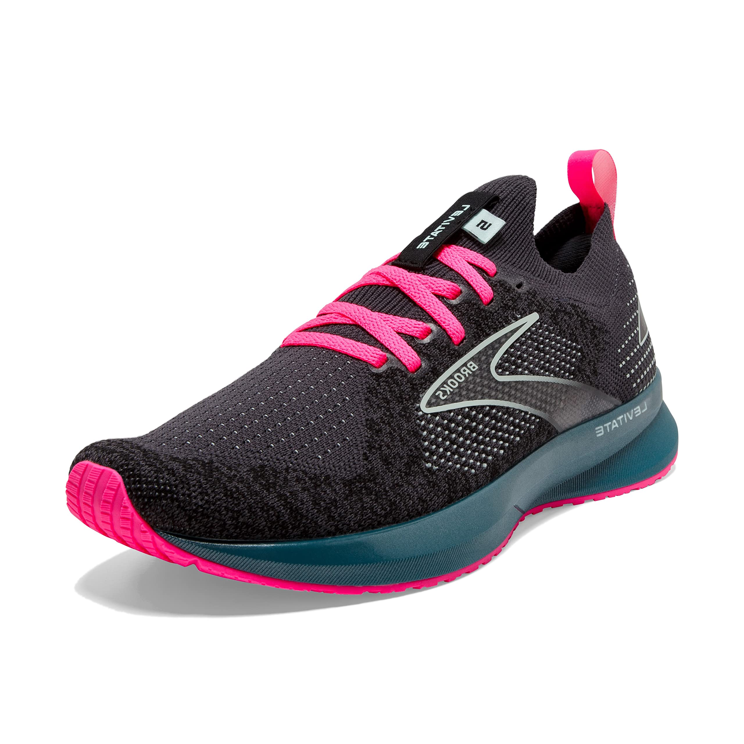 Brooks Womens, Levitate Stealthfit 5 Running Shoe, Black/Blue/Pink, 9.5 (B09B31YBQW) Amazon Price History, Amazon Price Tracker