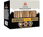 Pine Mountain StarterStikk 100% Natural Fatwood Firestarting Sticks, 5 Pound Natural Firestarting Wood Sticks for Campfire, Fireplace, Wood Stove, Fire Pit, Indoor and Outdoor Use