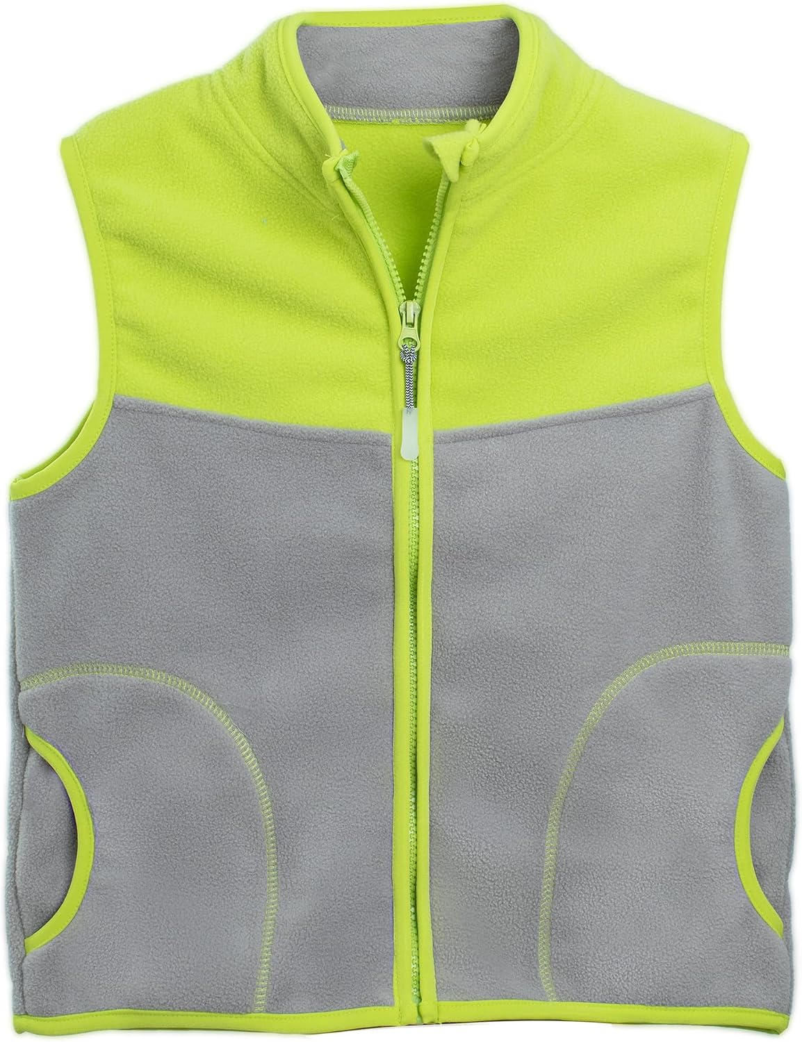 Boys and Toddlers' Polar Fleece Vest,Full Zip Coat Zipper Closure Sleeveless Warm Winter Fall Thicken Puffer Vest