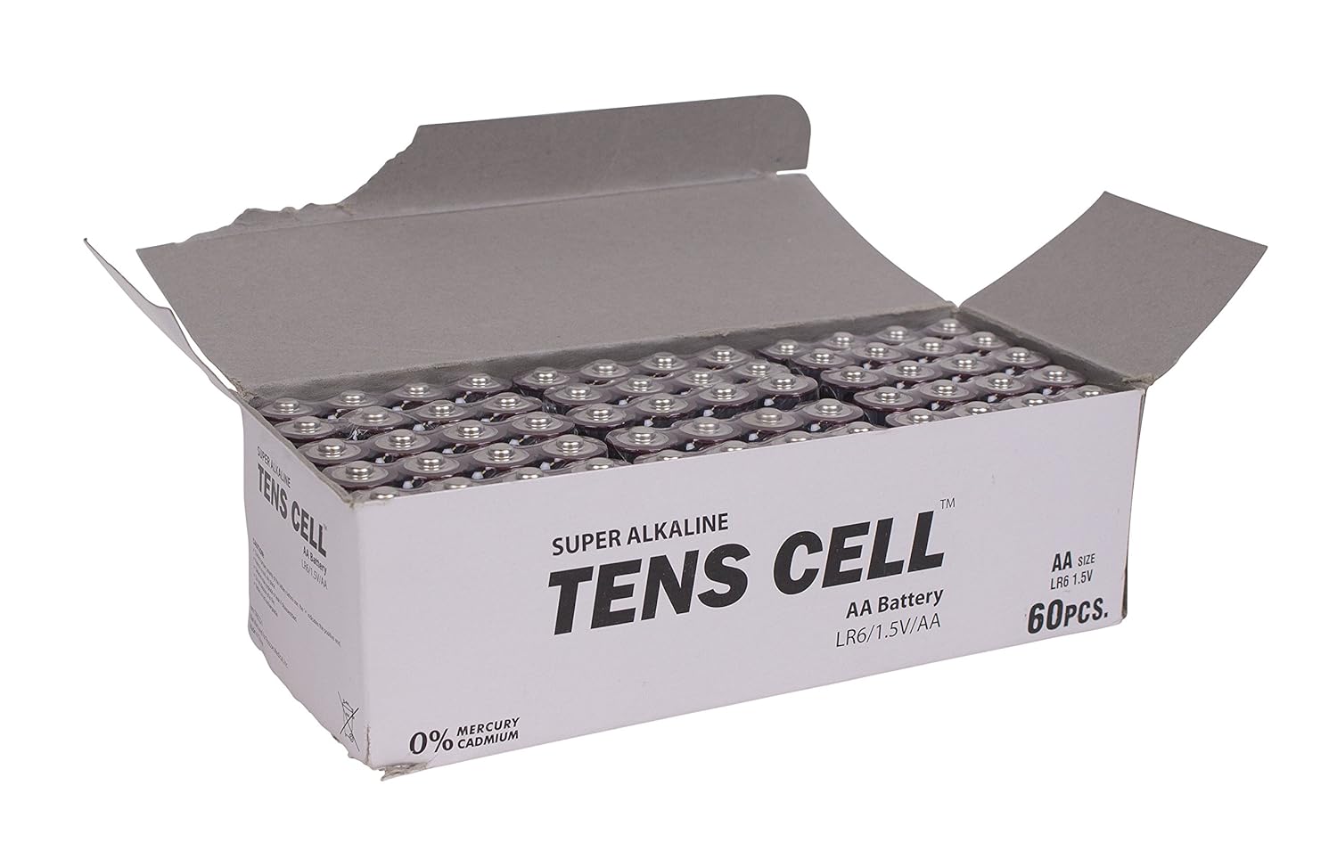 Roscoe Medical TA8222-AMZN Premium Long Lasting AA Battery for for TENS Units Household Devices, 1.5V, Pack of 60