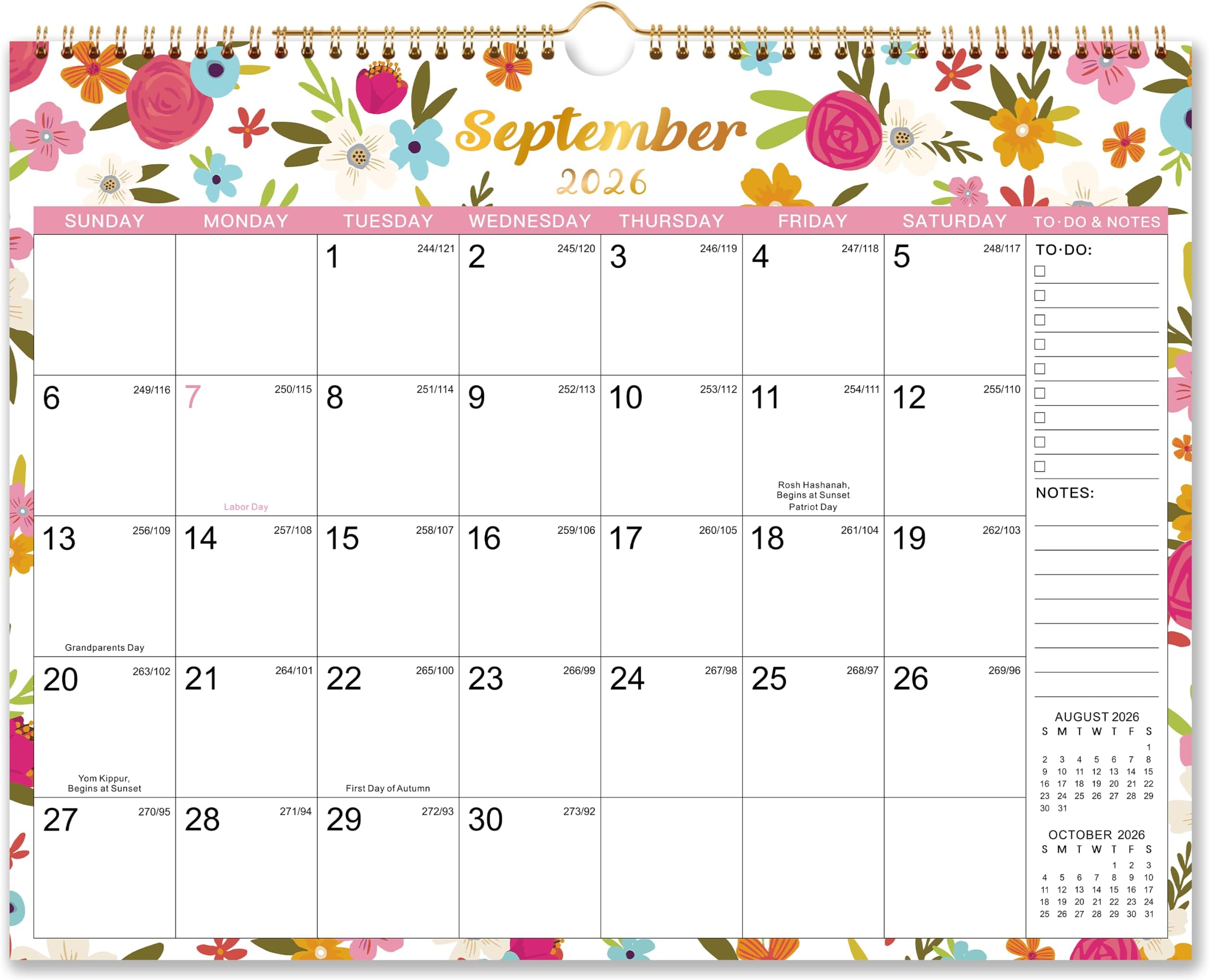 2025 Wall Calendar - 2025 Calendar from Jan. 2024 to Dec. 2025, 14.75‘’ x 11.5‘’, Monthly Calendar 2025 with Hanging Hole, Large Blocks