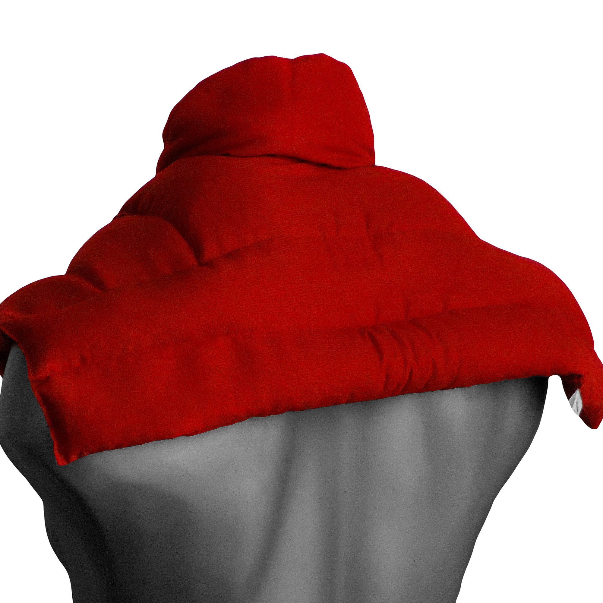 Cuscino termico cervicale XL per collo, spalle e schiena - Cuscino termico con semi di ribes - rosso -