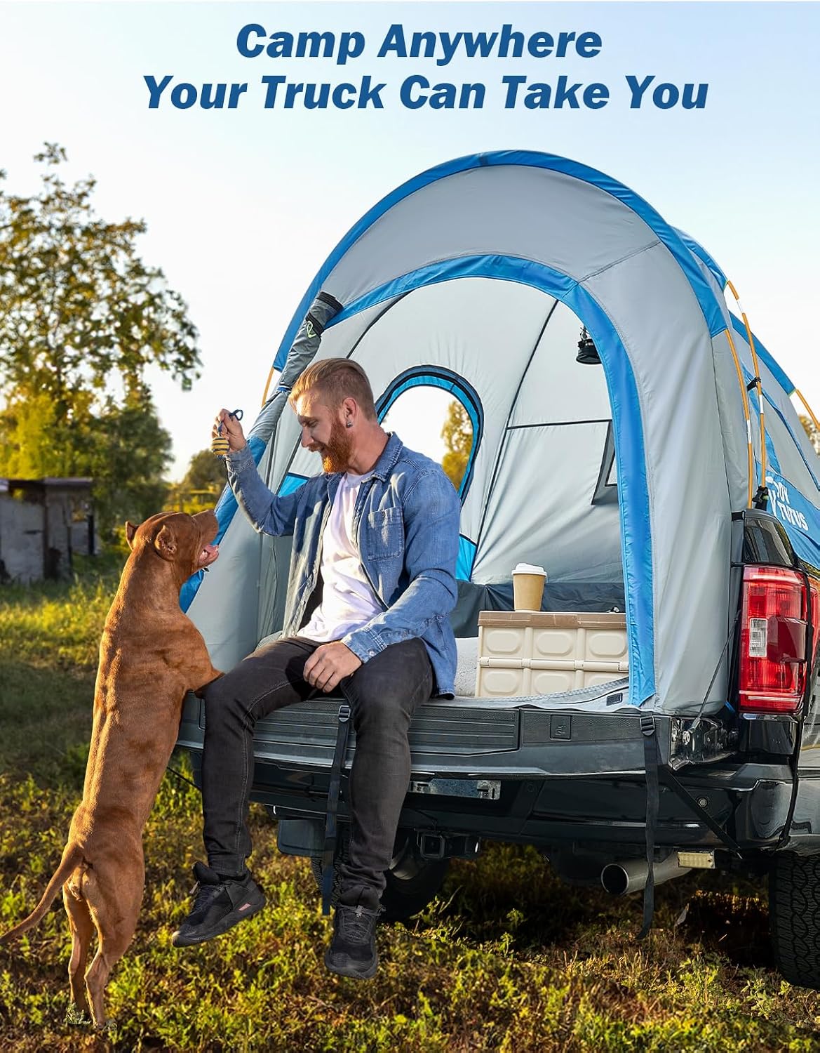 JOYTUTUS Truck Tent with Rainfly +JOYTUTUS 5.0Ft Truck Bed with Removable Extension
