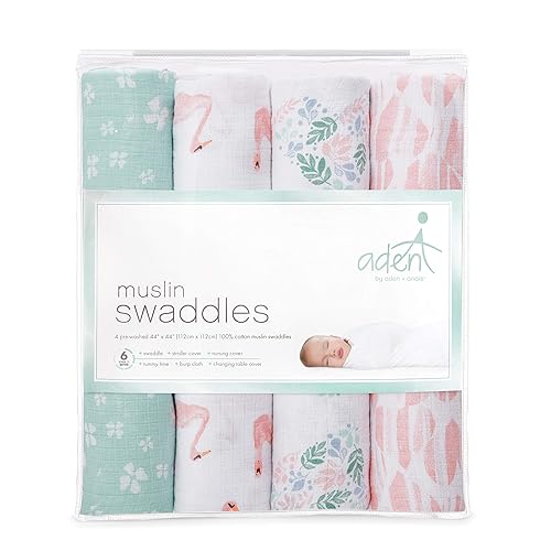 Miniatura 2 de Aden  Anais - Manta de muselina para niñas y niños mantillas para recibir bebés regalo ideal para recién nacidos artículos de ducha para bebés