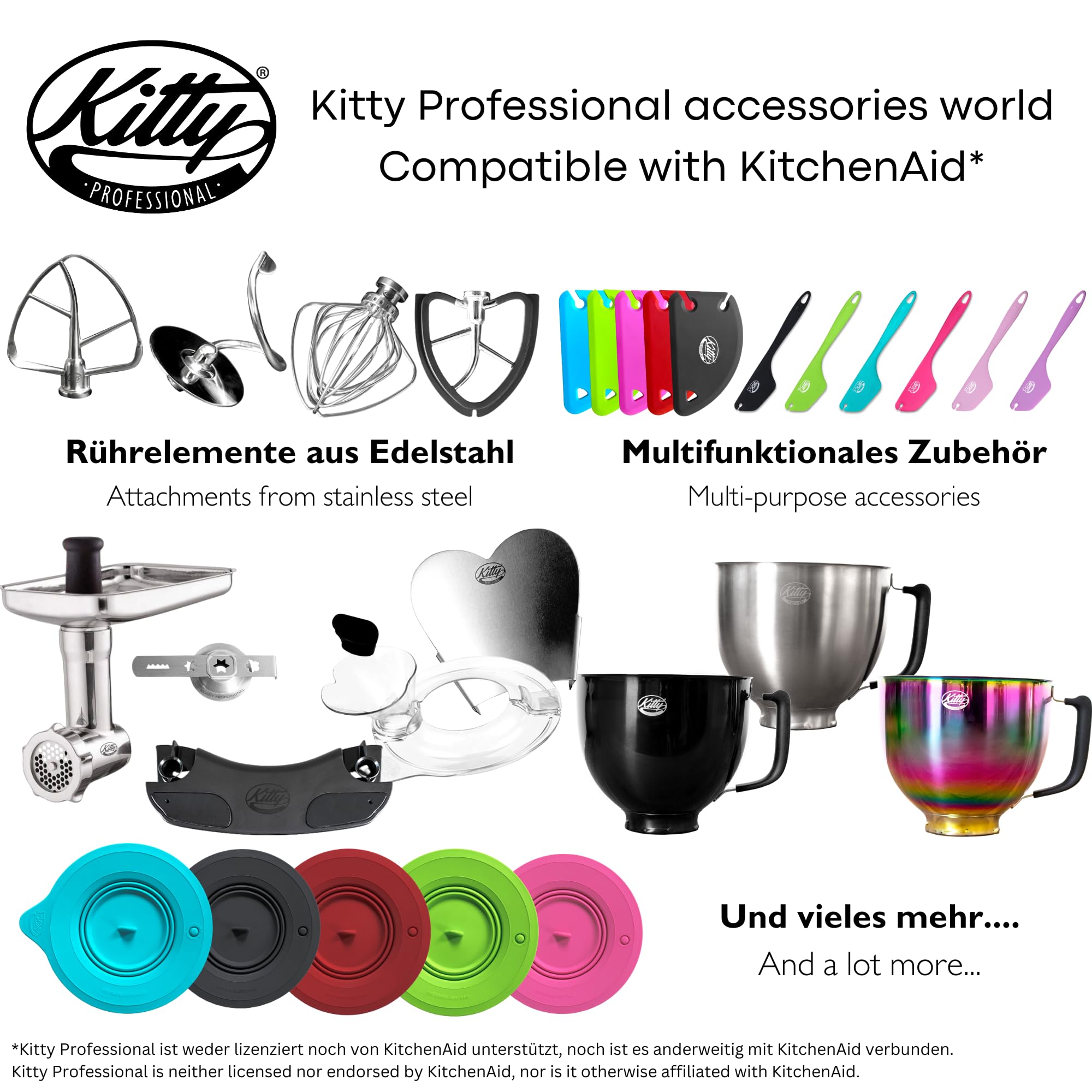 Coperchio per contenitore in silicone lavabile in lavastoviglie, accessori compatibili con KitchenAid Protezione del miscelatore con valvola dell'aria per ciotola da 3 l, 4,3 l e 4,8 l per angolo