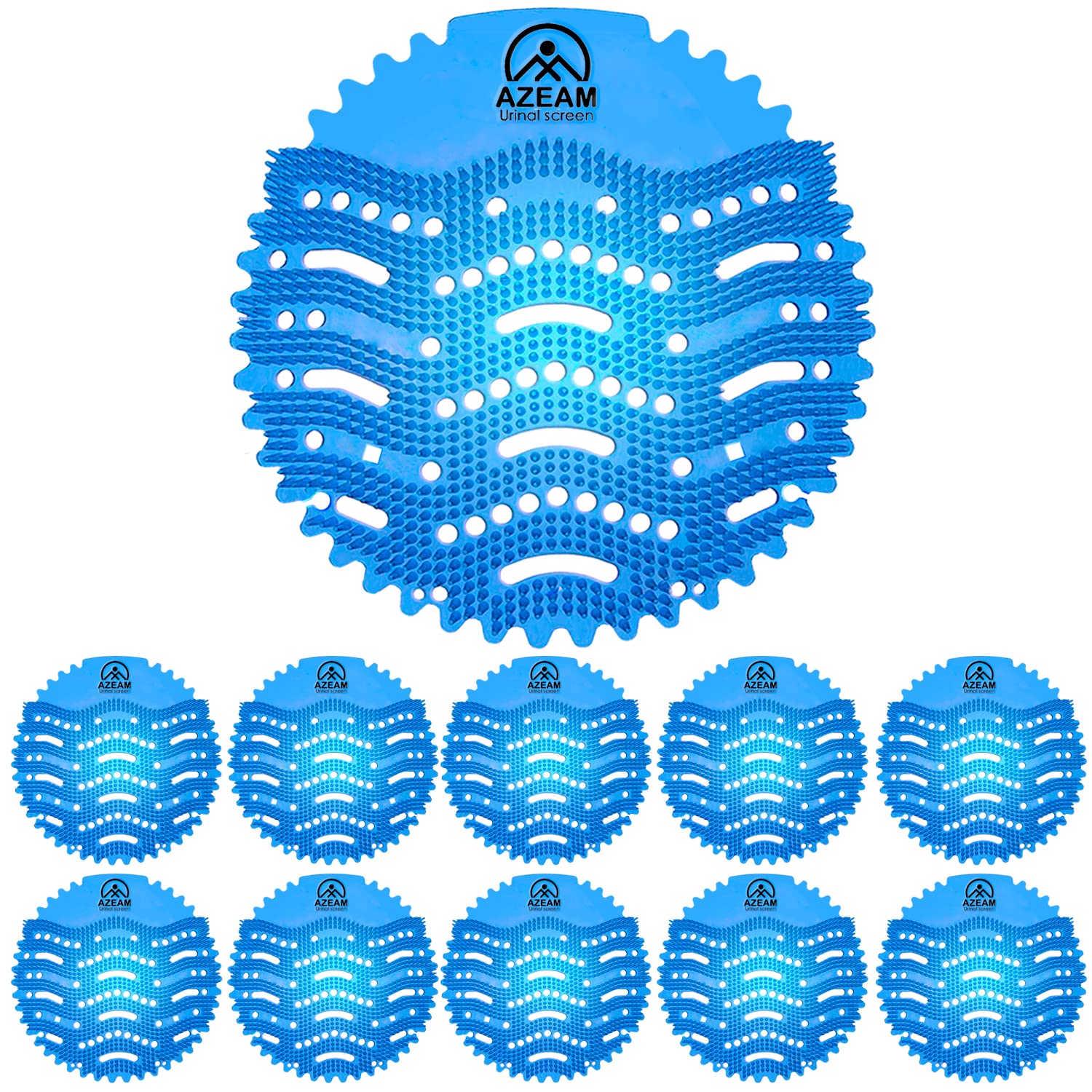 Urinal Screens Deodorizer,10 Packs Urinal Mats Pads Deodorizer For Bathroom, Restaurants, Offices, Schools, Etc. Fits Most Top Urinal Brands(Blue Mist)