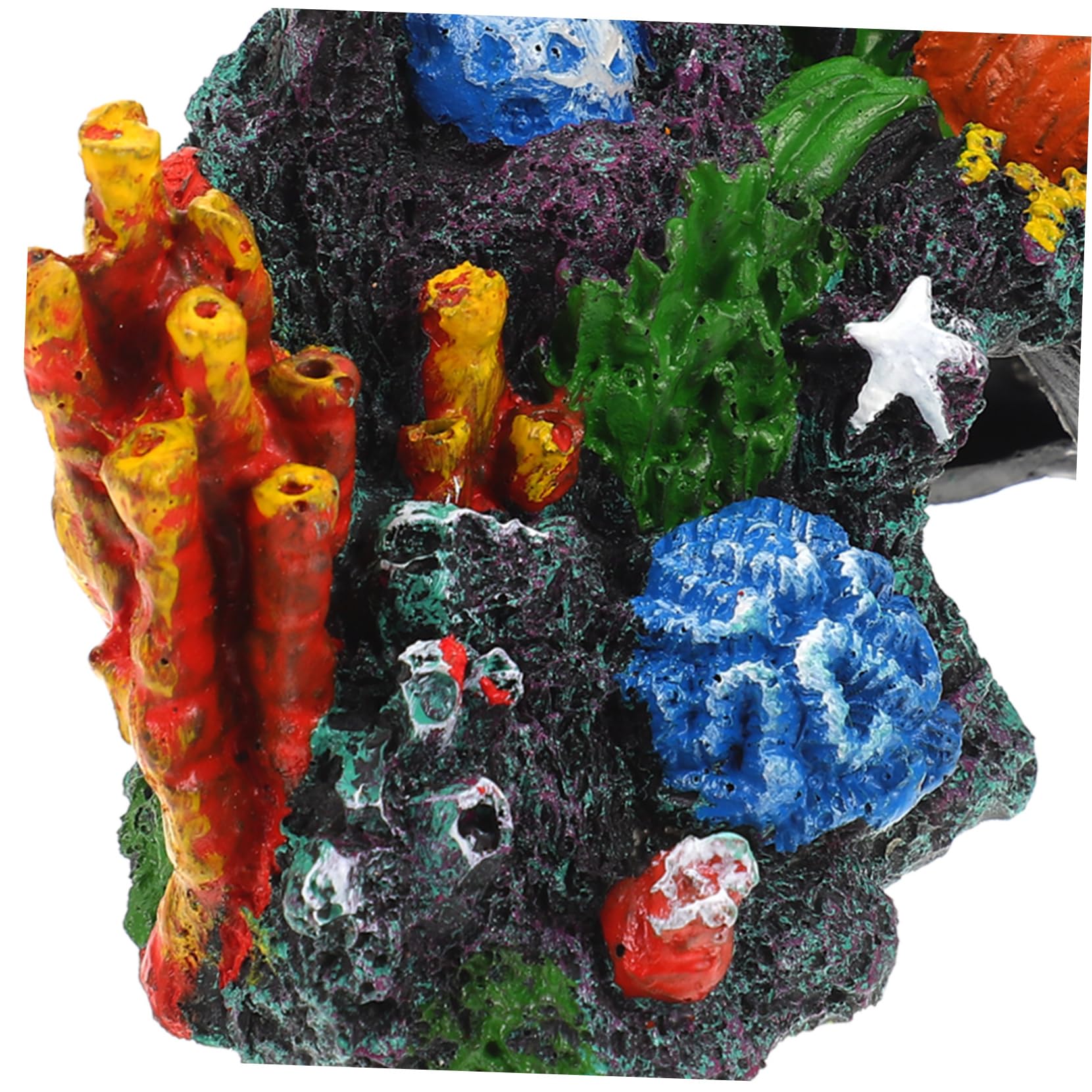 VANZACK 4piezas Adorno De Acuario De Coral Artificial Decoración para Peceras y Terrarios Simulación De Arrecife De Coral Accesorio De Paisajismo Acuático Resistente Larga Duración