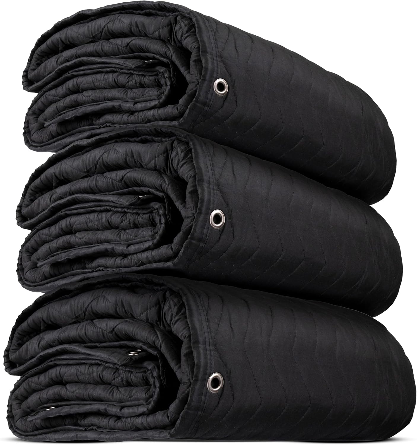 US Cargo Control 96" x 80" Extra Large Sound Dampening Blankets with Grommets (2-Pack), Light Blocking Acoustic Blankets for Wall Hanging and Studios, Machine Washable, 12LBS