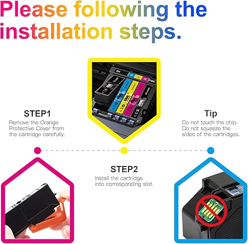 Miniatura 6 de Uniwork Cartucho de tinta remanufacturado 410XL de repuesto para Epson 410XL 410 XL T410XL uso para bandeja de impresora Expression XP-830 XP-640
