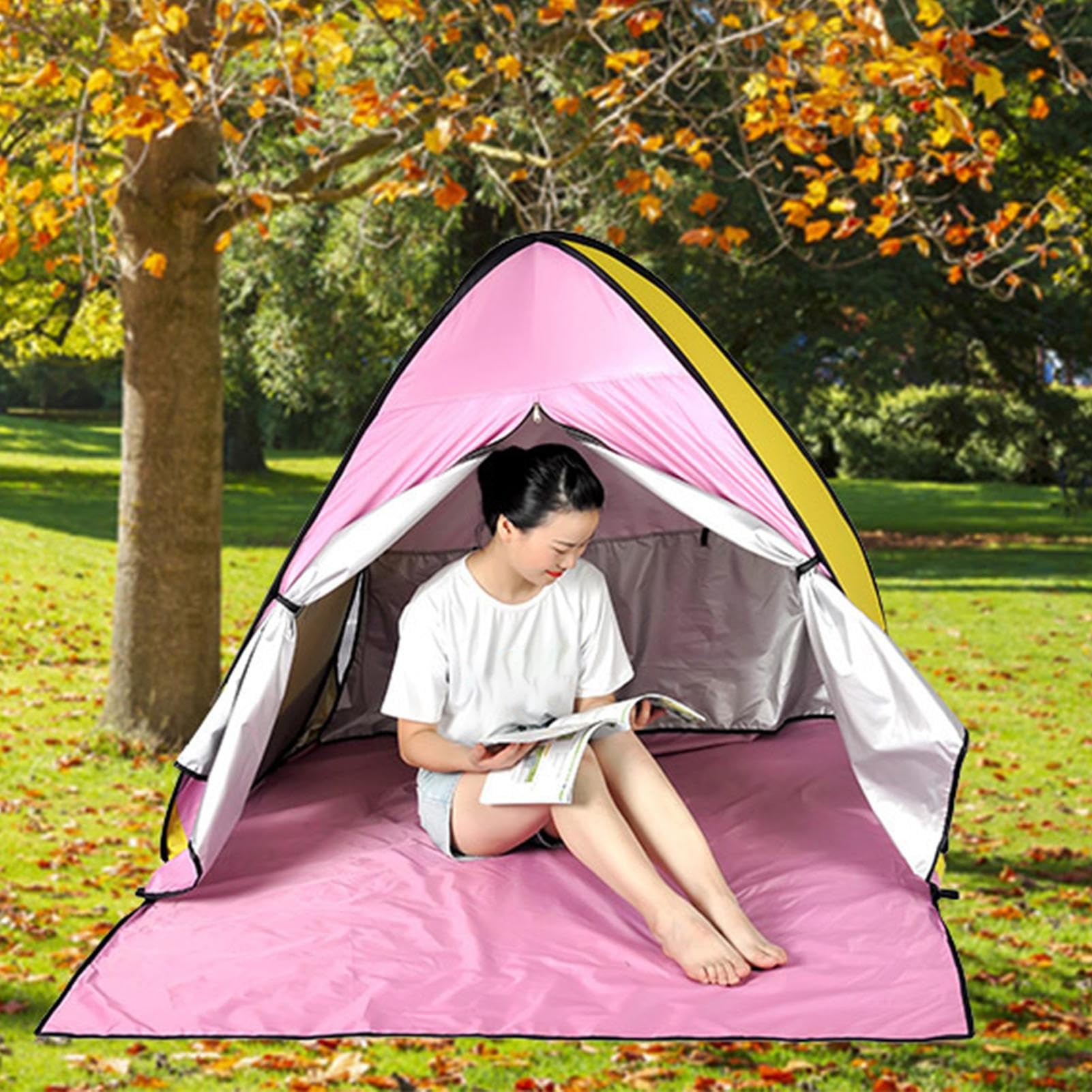 Tenda Da Spiaggia Pop-up - Tendalino Parasole Portatile Di Facile | Installazione, Capanna Leggera, Parasole Impermeabile Anti UV | Borsa Da Trasporto Per Solare Da Viaggio, Campeggio, Picnic,