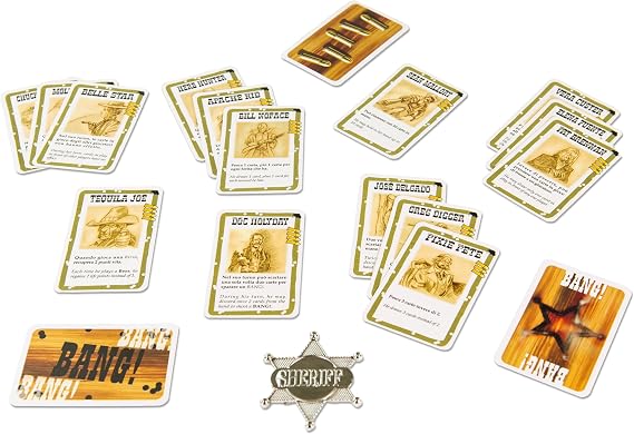 dV Giochi Bang | Wild West Hidden-Role Strategy Card Game of Bluffing Shootouts Deduction and Team Tactics