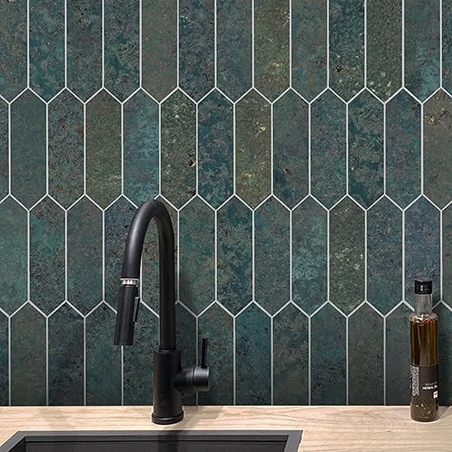 Miniatura 8 de Sunwings Azulejo hexagonal para ducha, borde de piso, cocina, baño, salpicadero. piedra de mármol calacatta blanca parece azulejos de pared y piso,