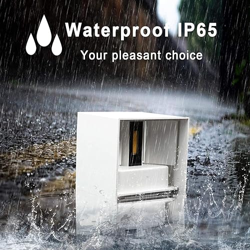 Miniatura 4 de 2 apliques de pared para exteriores de 12 W, luces LED para exterioresinteriores, luces de arriba y abajo, IP65, impermeables, modernas, accesorios