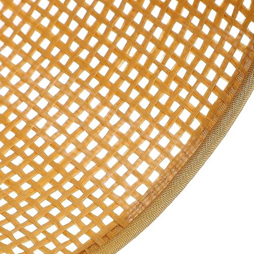 Miniatura 7 de Pantalla de lámpara de ratán para lámpara de repuesto E27/E14, cubierta de luz cilíndrica tejida natural, cubierta de lámpara de mesa para