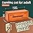 Dominos Set for Adults, Jumbo Size Double 6 Dominoes Set, Classic Board Game for Adults and Elderly, Double Six Thick Size Domino with Spinner 28 Tiles in Exclusive Brown Wooden Box.