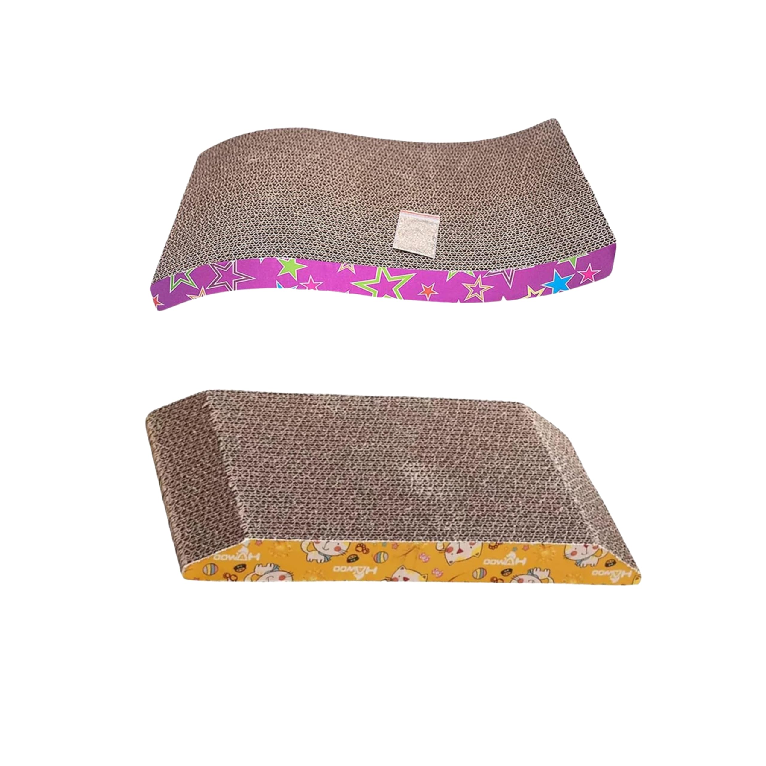 Foodie Puppies 2in1 Cat Scratching Pad Combo with Catnip - (WaveTiger + Curve Scratcher) Scratcher Cardboard for Indoor Cats, Kitten for Furniture Protection, Durable Texture Design (B0CRQ1KFB8) Amazon Price History, Amazon Price Tracker