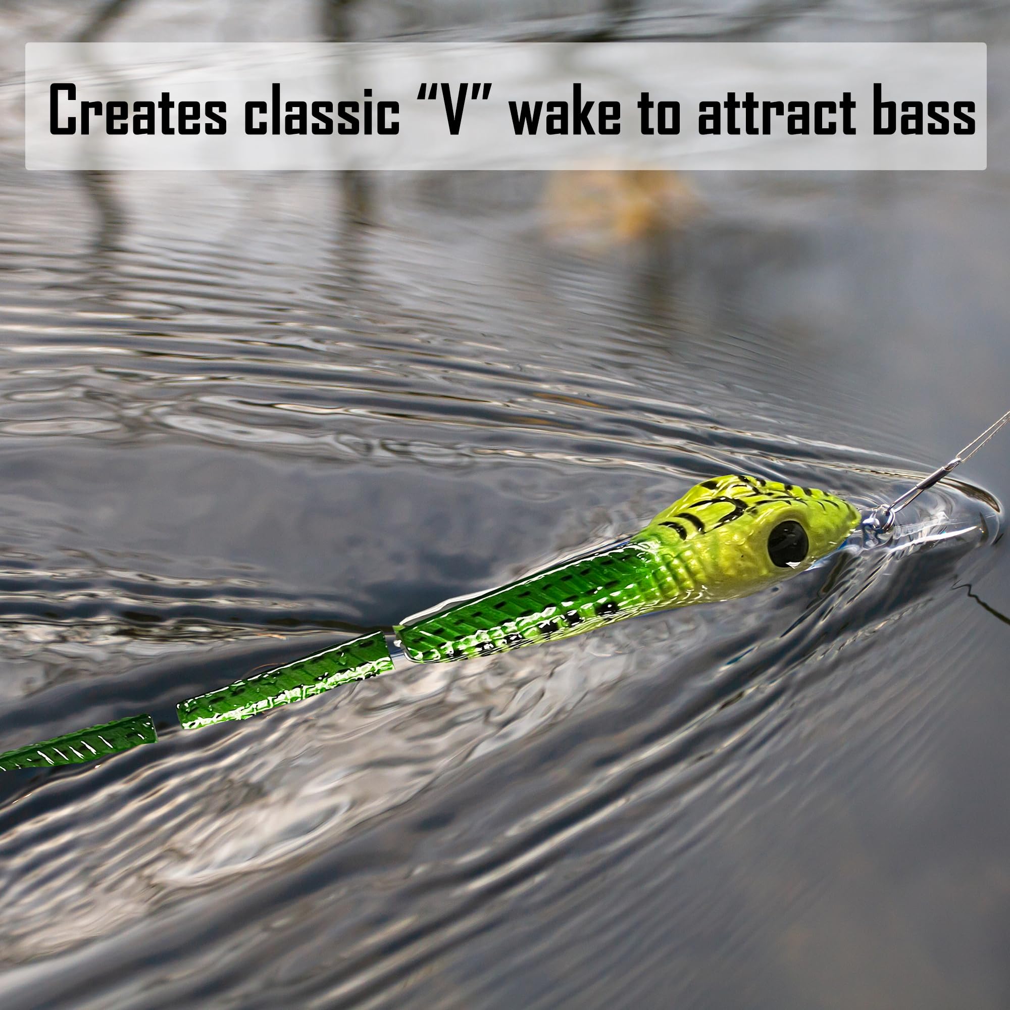Amazon.com : 3-Pack Floating Segmented Lizard/Snake Lure for Largemouth Bass,  Smallmouth Bass, Musky & Pike; Moves Like a Real Snake : Sports & Outdoors
