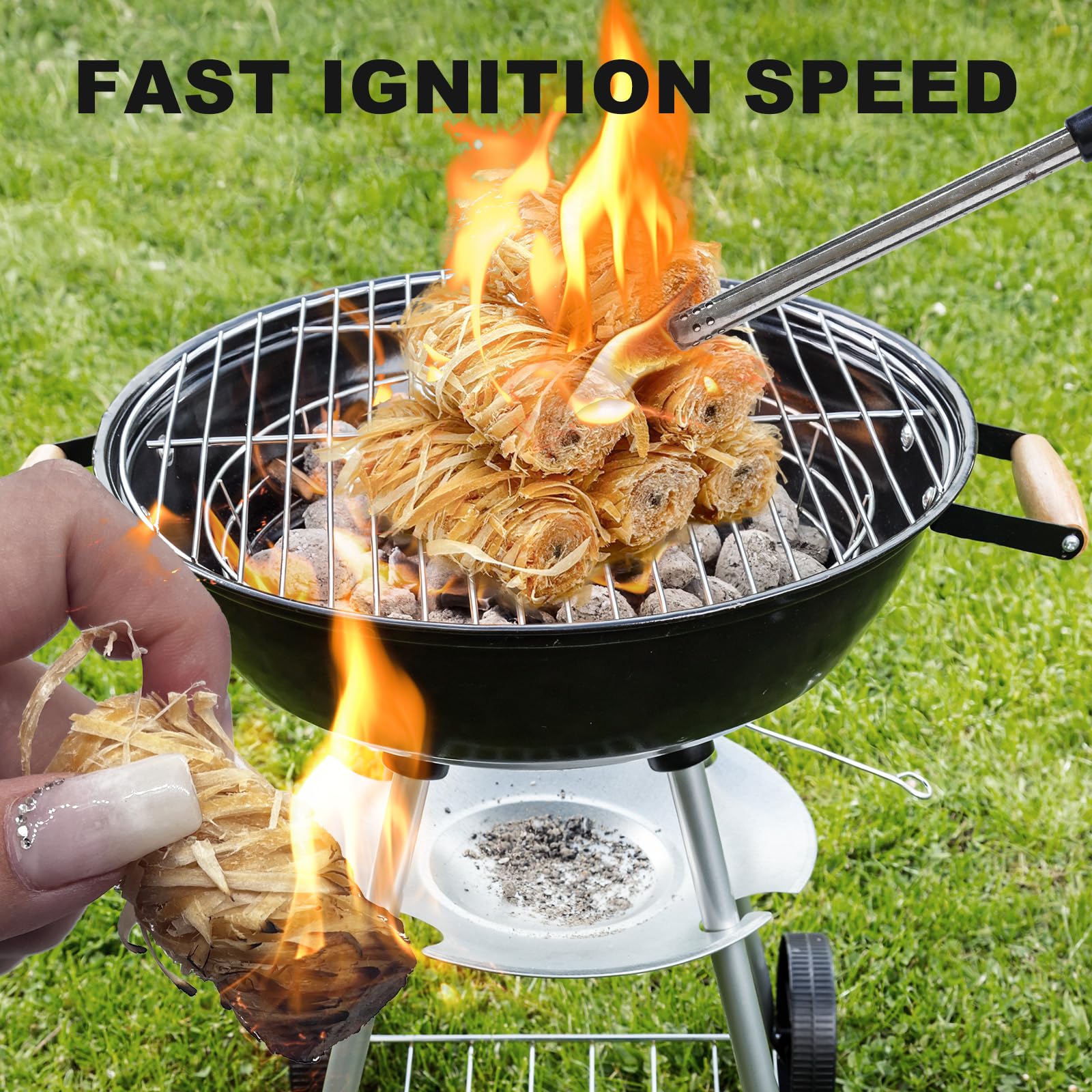 216 Stück Feuerstarter, Feuerstarter für Lagerfeuer, leichtes kompaktes Getriebe | Feuerstarter für Kamin, Holzkohleanzünder, Grill, Feuerstelle & Kamin, Smoker, Feuerstarter für Grill, Campingzubehör