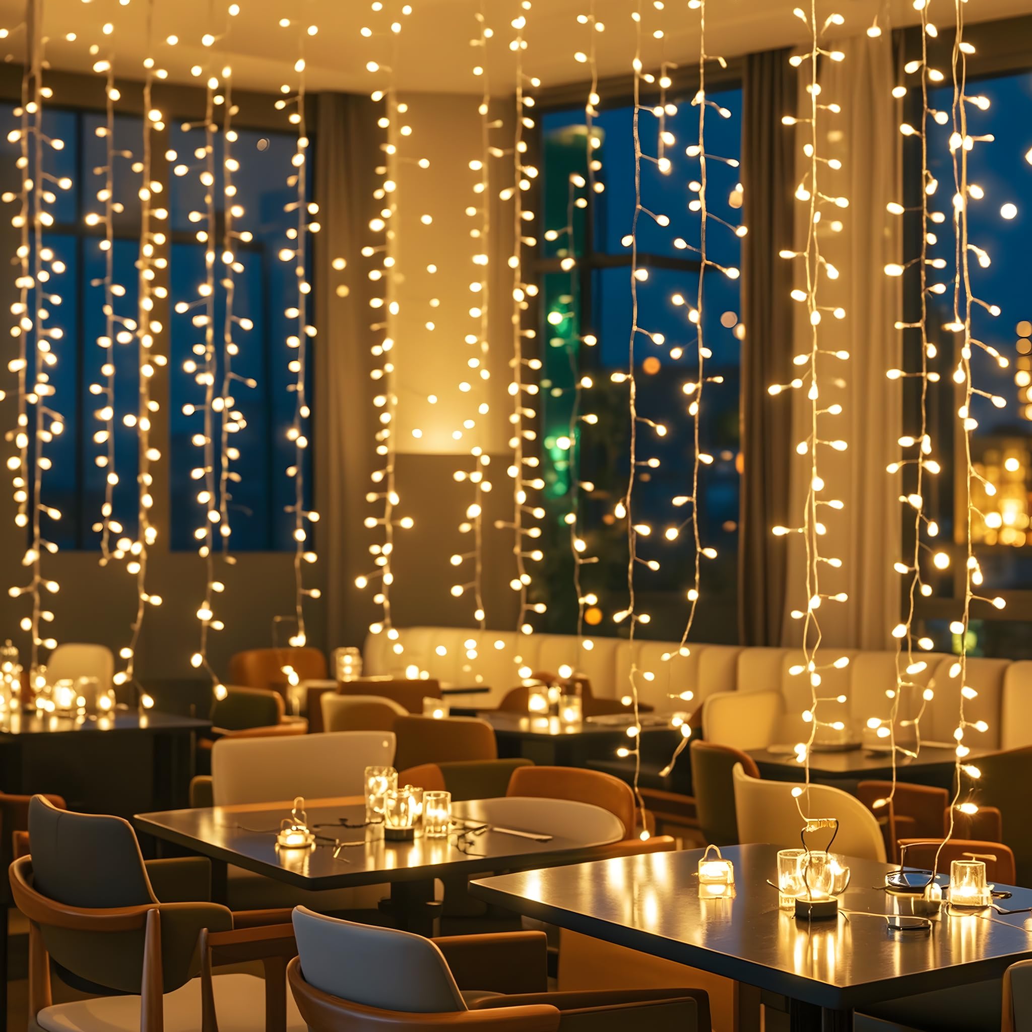 UISEBRT Catena Luminosa esterno interno 100m - Decorazione per Halloween, Natale, Pasqua, Matrimonio, Festa, con 8 modalità di luce, impermeabile IP44 (100m 1000LED, Bianco caldo)