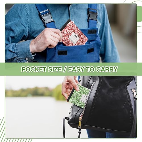 Miniatura 7 de Fainne Paquete de 30 cuadernos de composición de tamaño medio de 4-78 x 7-12 pulgadas de ancho, con rayas de media página, cuaderno de composición