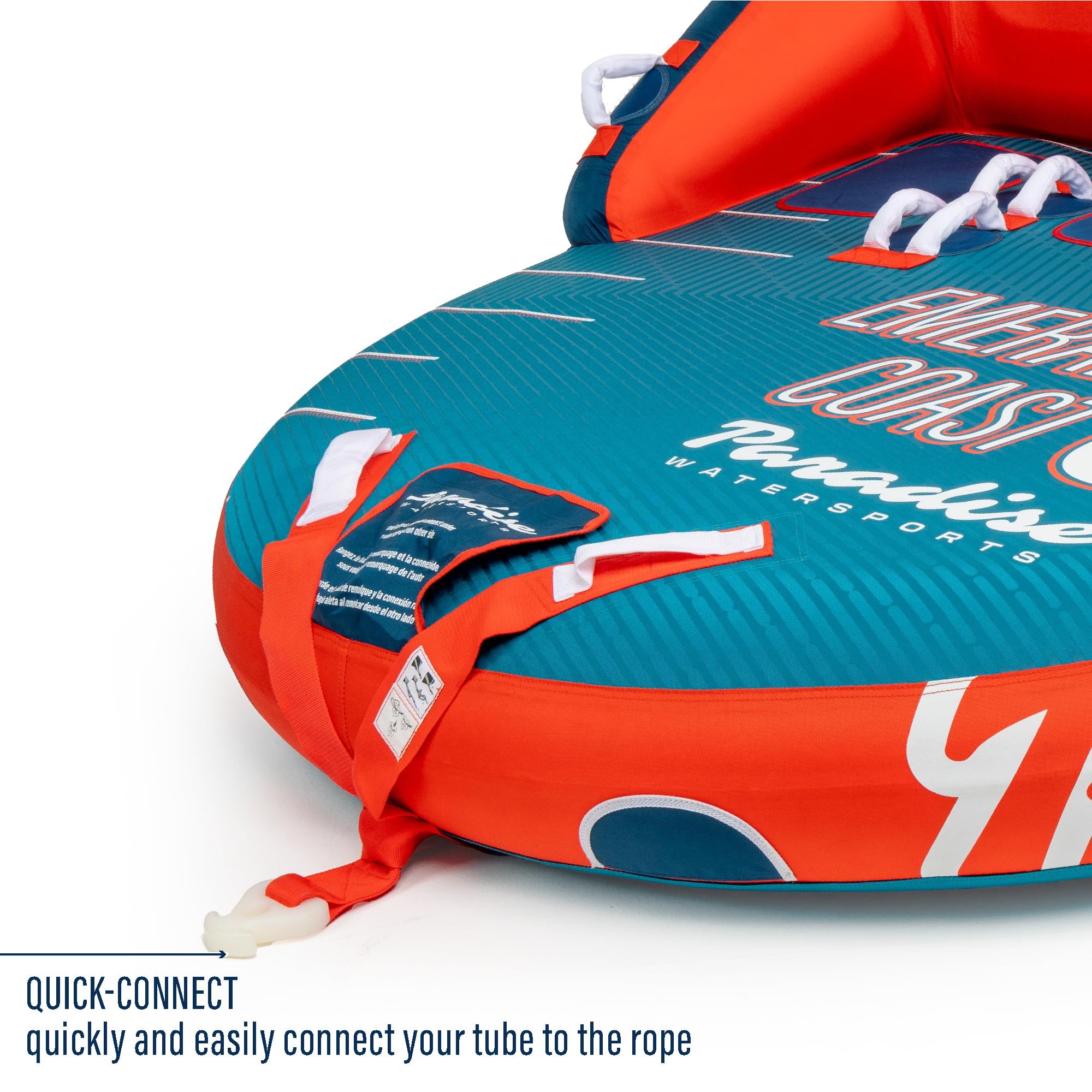 Paradise Water Sports Abschleppschlauch – Für 1-3 Personen, Mit EVA-Polsterung & Quick-Connect-System