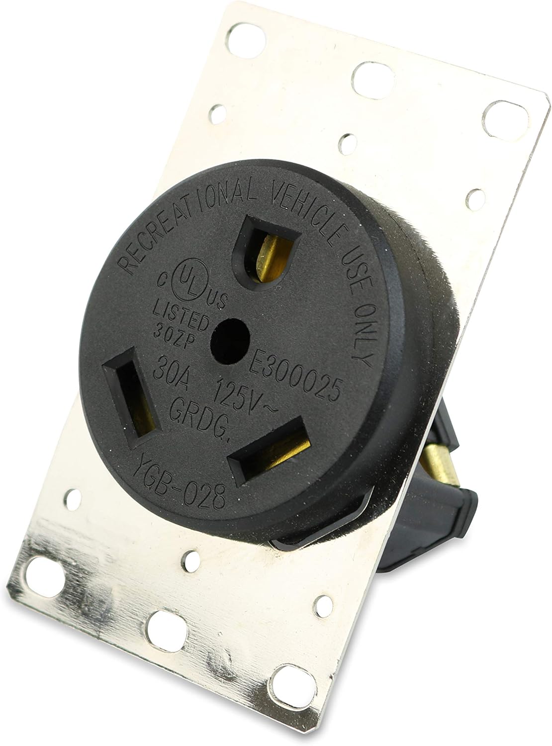 Automotive 30 Amp Dryer Receptacle TT30 RV30 2 Pole 3 Wire 125V AC