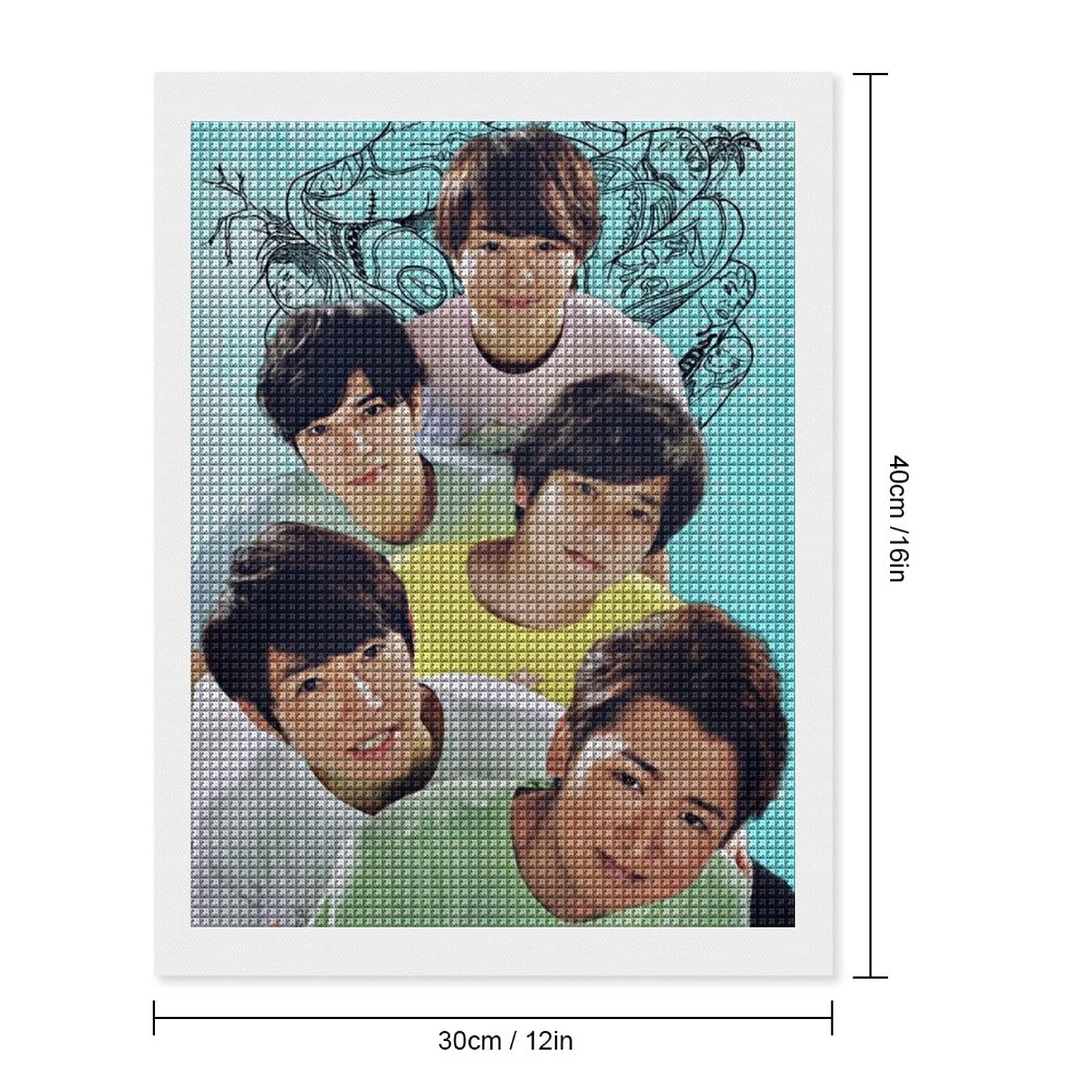 Amazon | 嵐 ダイヤモンドアート 芸術品 装飾 DIY 手芸 キット