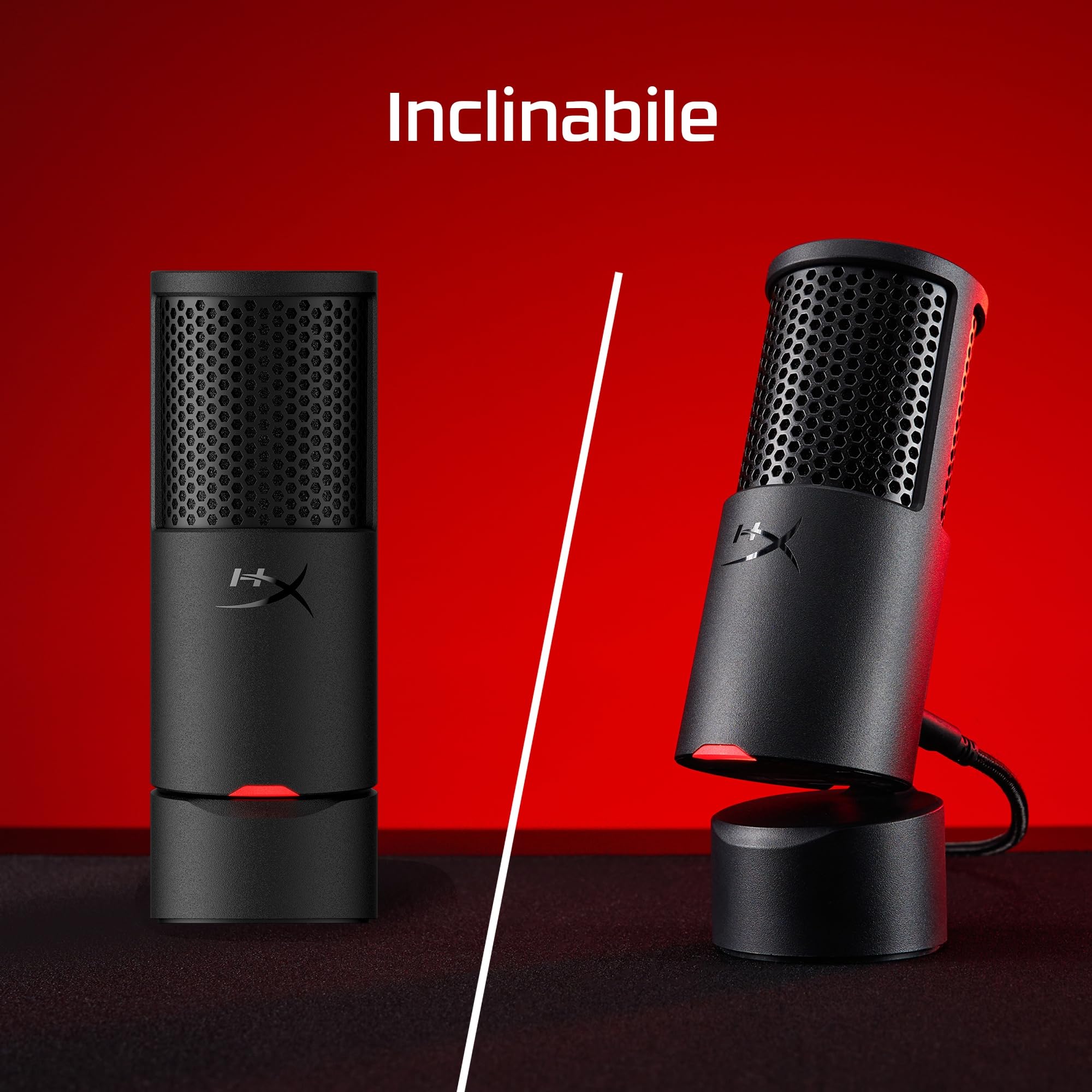 HyperX SoloCast 2, Microfono Usb-C Condensatore per Gaming, Streaming, Podcast, Compatibile Con Pc, Mac e Bracci Filettati, Controllo Con Software Ngenuity, Plug-and-Play, Audio Chiaro, Nero