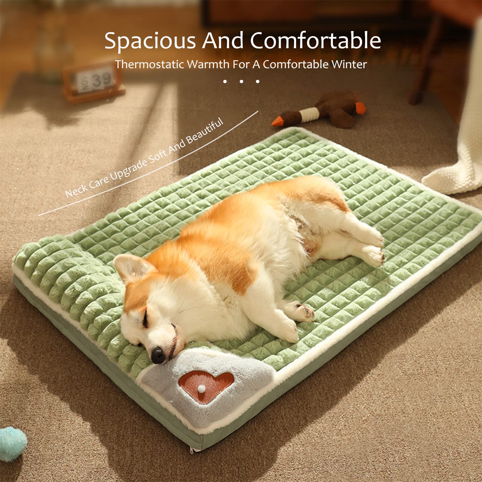 PETCUTE Colchoneta para Perros y Gatos,Espuma con Memoria, Cojín para Mascotas Suave Cálido y Duradero con Funda Extraíble y Lavable,Cama para Perros Grandes y Medianos,XL